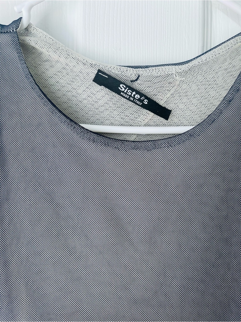 Made in Italy Navy Textured Women’s Blouse